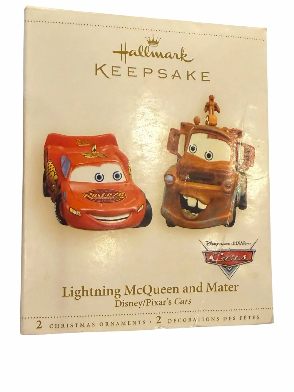 Hallmark Keepsake 2006 LIGHTNING MCQUEEN & MATER DISNEY CARS Christmas Ornament